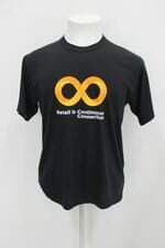 Camiseta stampa 8 masculina preta com Silk