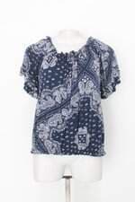 Blusa hering feminina azul estampada