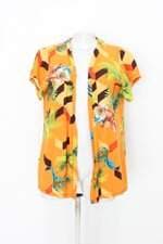 Blusa feminina laranja estampada