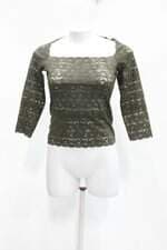 Blusa hit knit feminina verde com Renda