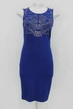 Vestido philosophy feminino azul com Hotfix