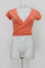 Blusa cropped linha leve feminina coral