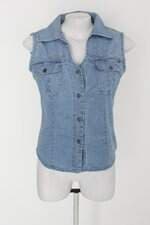 Blusa dulio costa feminina azul com Bordado