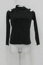 Blusa tng feminina preta com Recortes