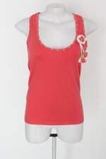 Regata fir flowers feminina coral com Aplique