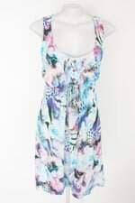 Vestido gatto blu feminino estampado com Aplique