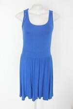 Vestido malwee feminino azul com Recortes e Renda