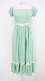 Vestido feminino verde com Renda