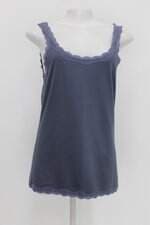Regata feminina azul com Renda