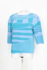 Blusa de tricot cravo canela feminina azul
