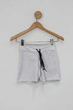 Shorts de academia dlk feminino branco com Cós com elástico