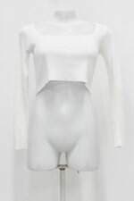 Blusa feminina branca canelada 