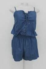 Macaquinho feminino azul com Bojo