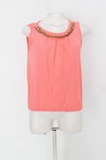 Blusa feminina coral com Aplique