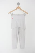Calça Legging feminina branca com Sobreposição