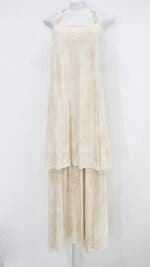 Vestido graça ottoni feminino bege com Sobreposição
