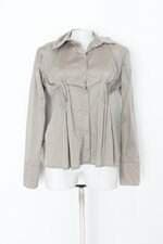 Camisa miele feminina marrom com Pregas
