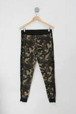 Calça de tecido domingo feminina estampa militar