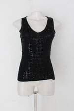 Blusa gregory feminina preta com Paetê
