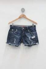 Shorts cia fashion feminino azul com Aplique