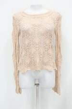 Blusa galeria tricot feminina nude com Transparência