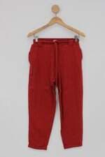 Calça de tecido mamani feminina vermelha com Faixa na Cintura