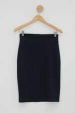 Saia feminina azul com Cós com elástico