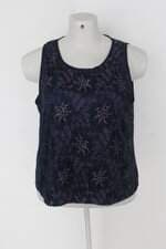 Regata feminina azul com Renda