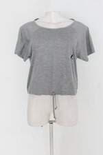 Blusa fittar feminina cinza