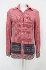 Camisa feminina estampada manga longa 