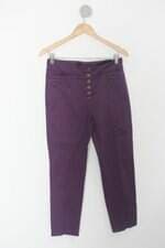 Calça de tecido feminina roxo