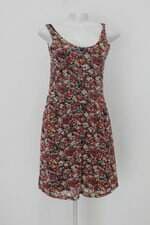 Vestido feminino preto floral com Forro