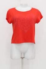 Blusa urban & co. feminina laranja com Silk e Barra Mullet