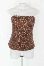 Blusa feminina marrom com Bordado