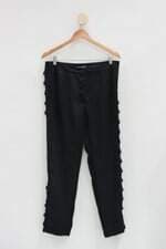 Calça de tecido phillip lachombe feminina preta com Renda