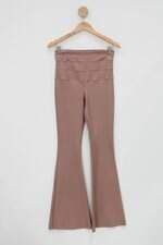 Calça de tecido feminino rosa