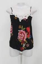 Regata ye's fashion feminina preta com Renda