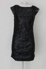 Vestido feminina preto com Forro e Ilhós