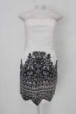 Vestido mercatto feminino branco com estampa e  Forro