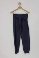 Calça Jogger feminina azul com Recortes