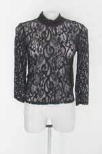 Blusa feminina preta com Transparência