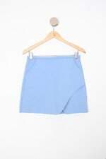 Saia fit feminina azul com Recortes