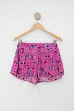 Shorts juvenil rosa estampado
