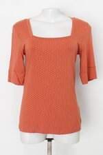 Blusa coqueta feminina laranja