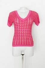 Blusa feminina bicolor com Transparência