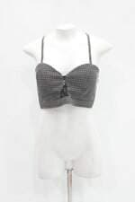 Top feminino estampado com Renda