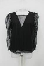 Blusa b.first feminina preto com Forro e Renda