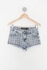 Shorts renner feminino azul com Aplique