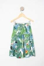 Saia Infantil green estampada