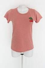 Blusa feminina listrada com Bordado
